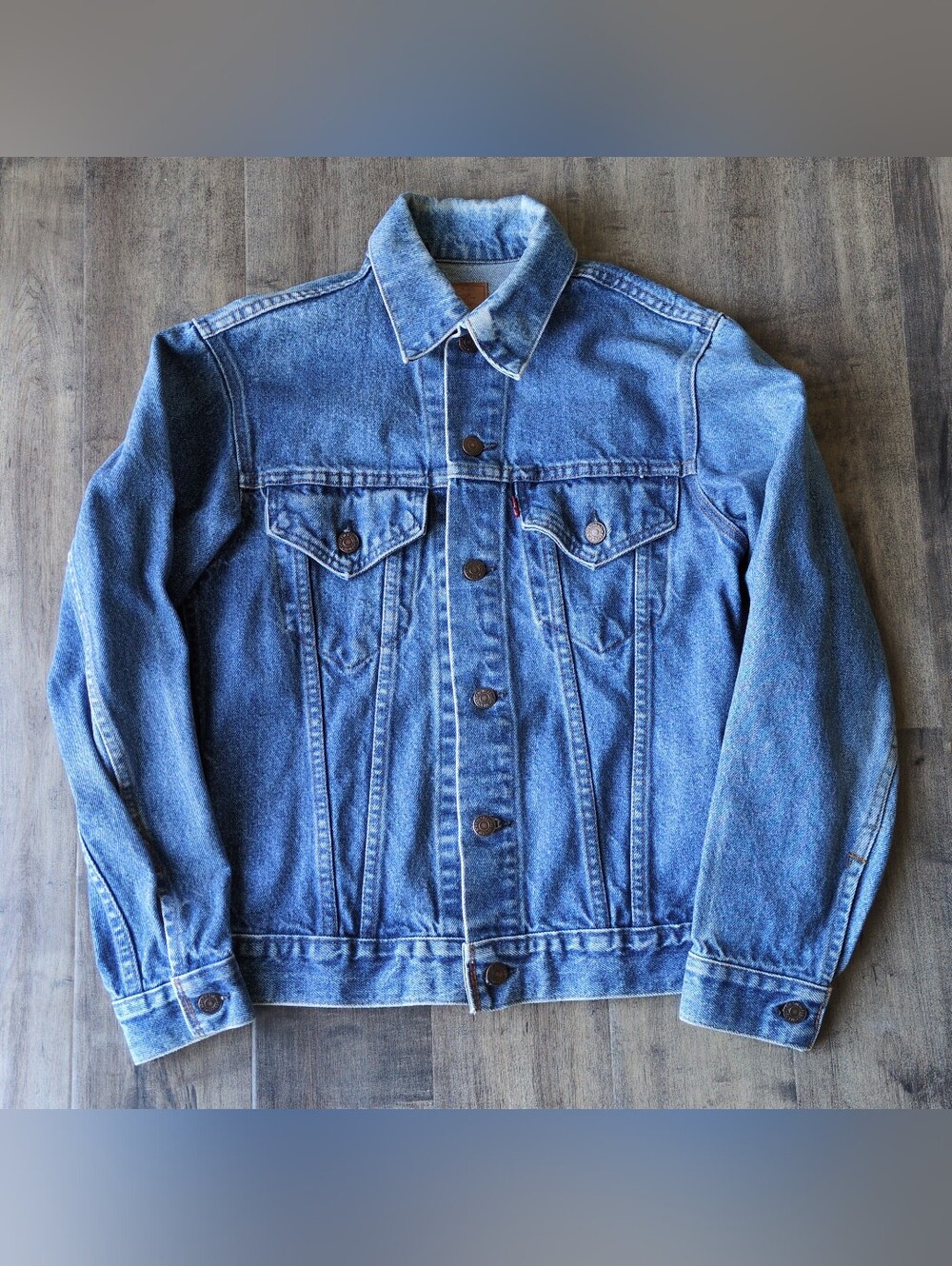 Vintage Levi’s Denim Trucker Jacket USA Made Men’s Size 34 Blue Jean Jacket